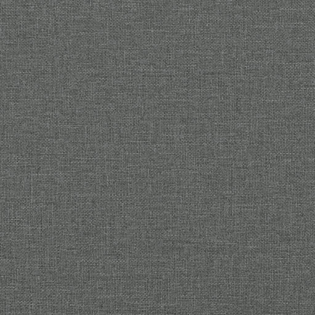 Bed Frame without Mattress Dark Grey 90x190 cm Single Fabric