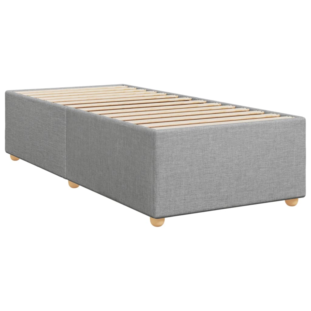 Bed Frame without Mattress Light Grey 100x200 cm Fabric