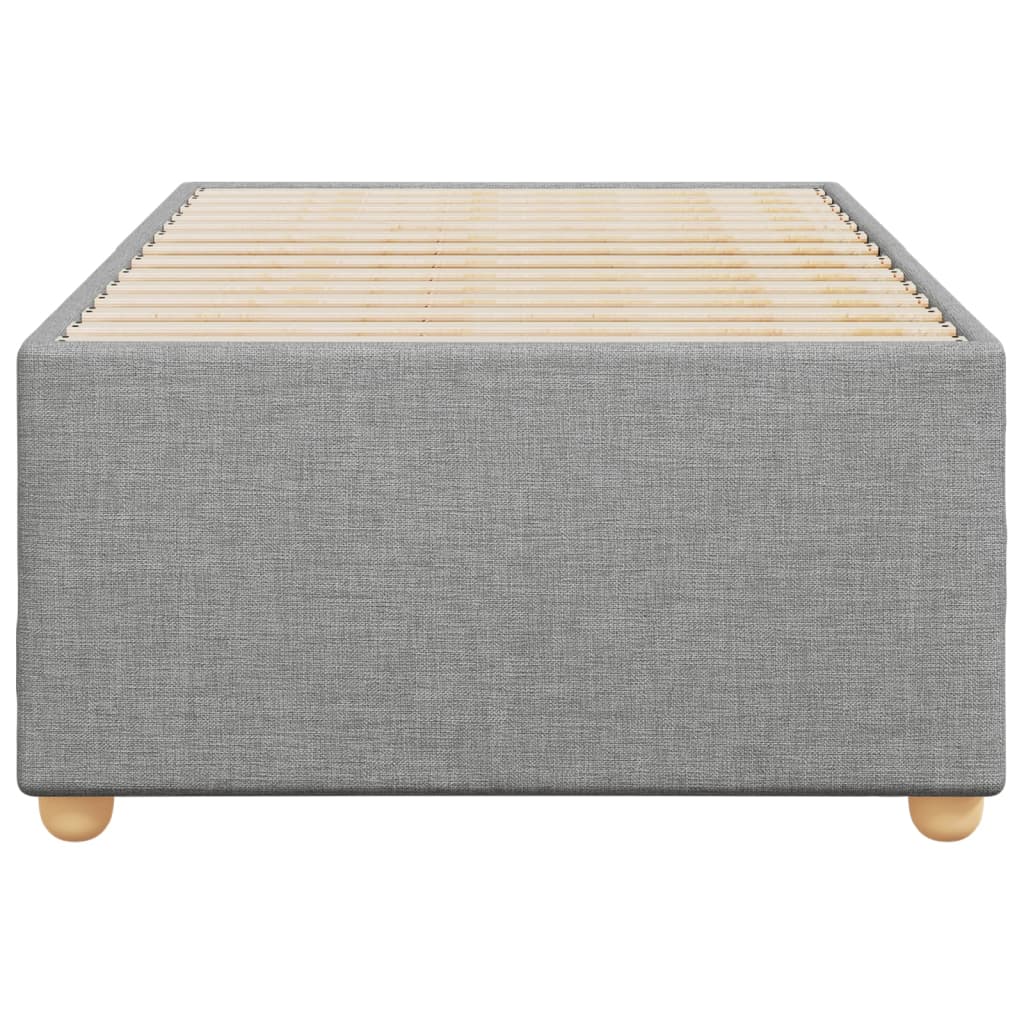 Bed Frame without Mattress Light Grey 100x200 cm Fabric