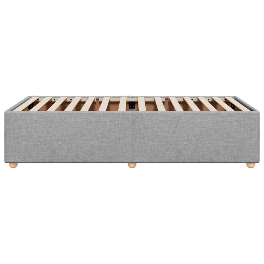 Bed Frame without Mattress Light Grey 100x200 cm Fabric