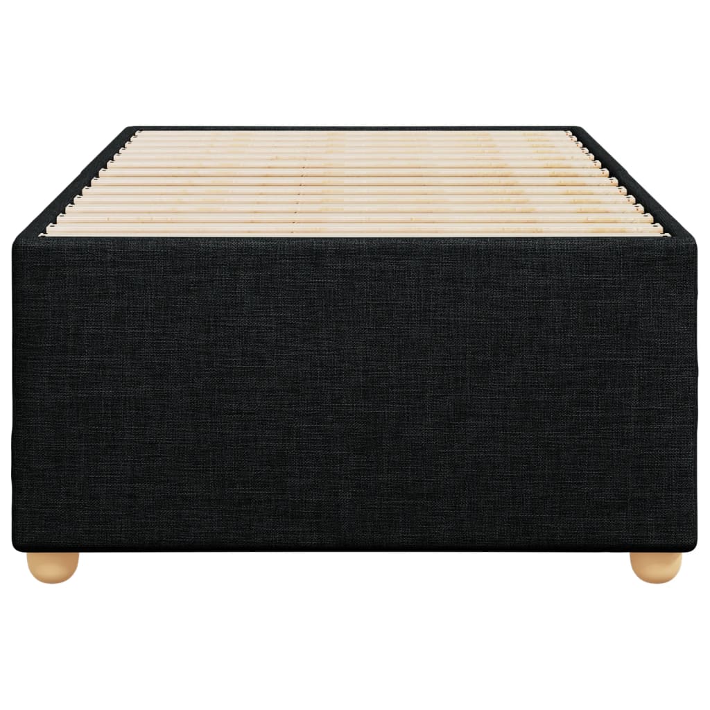 Bed Frame without Mattress Black 100x200 cm Fabric