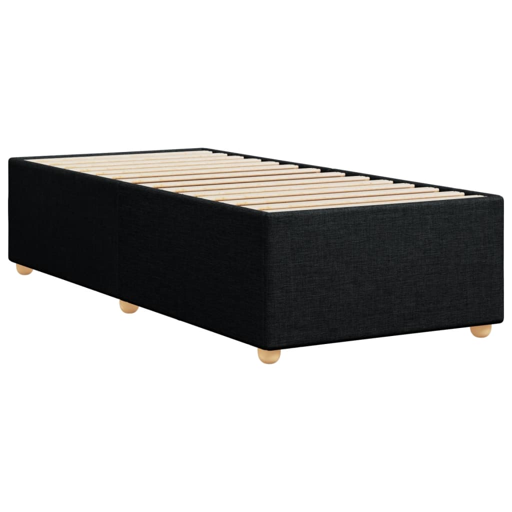 Bed Frame without Mattress Black 100x200 cm Fabric