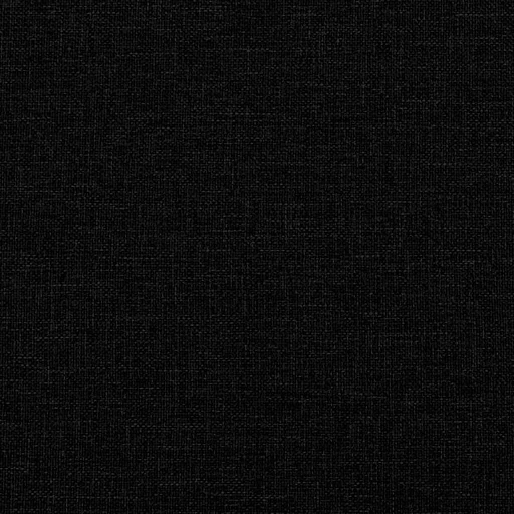 Bed Frame without Mattress Black 100x200 cm Fabric