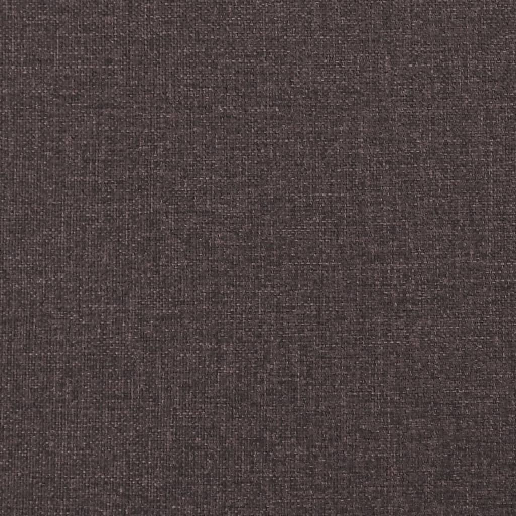 Bed Frame without Mattress Dark Brown 100x200 cm Fabric