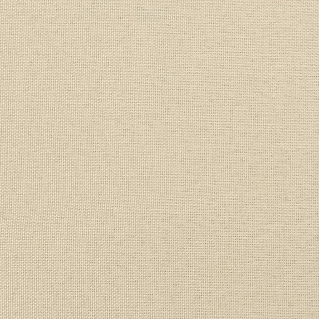 Bed Frame without Mattress Cream 100x200 cm Fabric