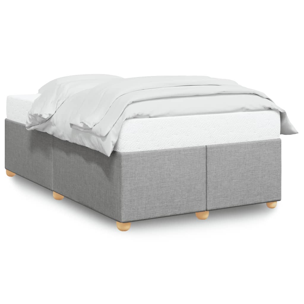 Bed Frame without Mattress Light Grey 120x190 cm Small Double Fabric