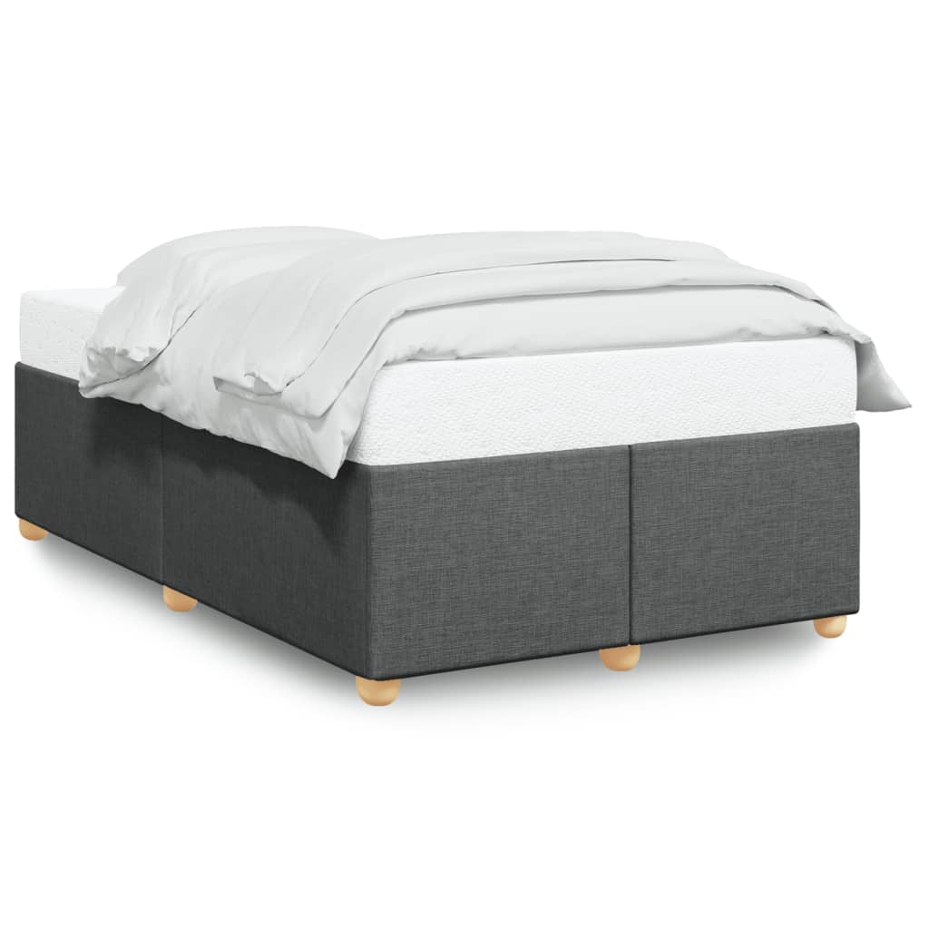 Bed Frame without Mattress Dark Grey 120x190 cm Small Double Fabric