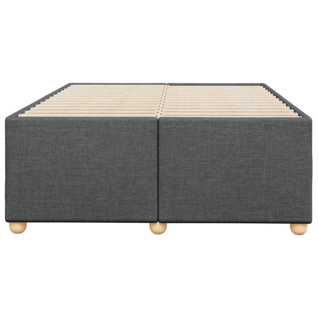 Bed Frame without Mattress Dark Grey 120x190 cm Small Double Fabric