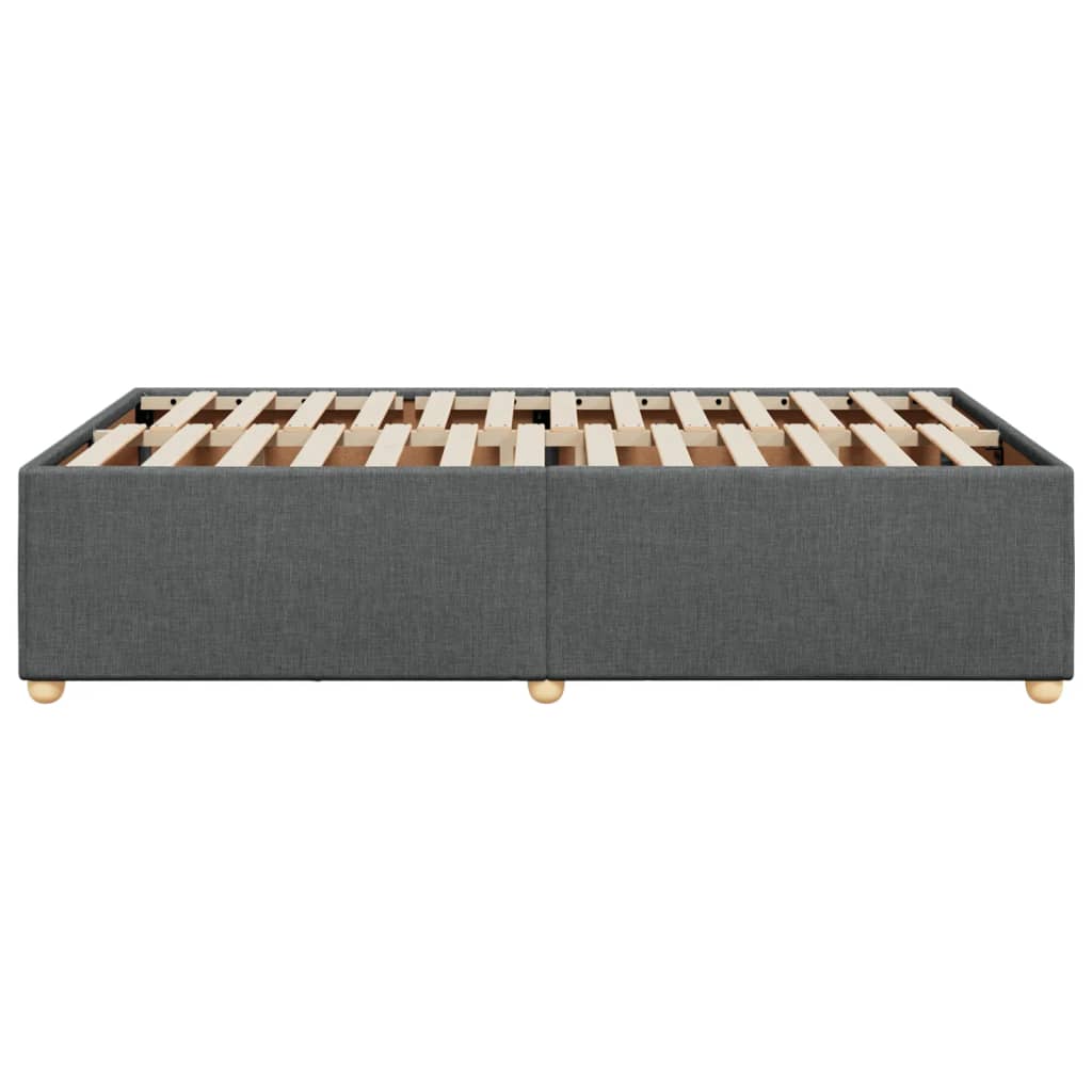 Bed Frame without Mattress Dark Grey 120x190 cm Small Double Fabric