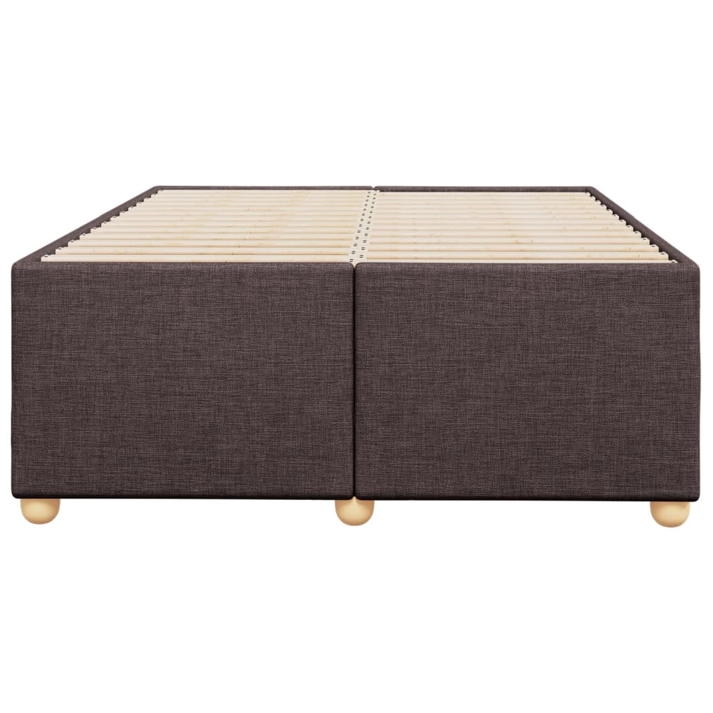 Bed Frame without Mattress Dark Brown 120x190 cm Small Double Fabric
