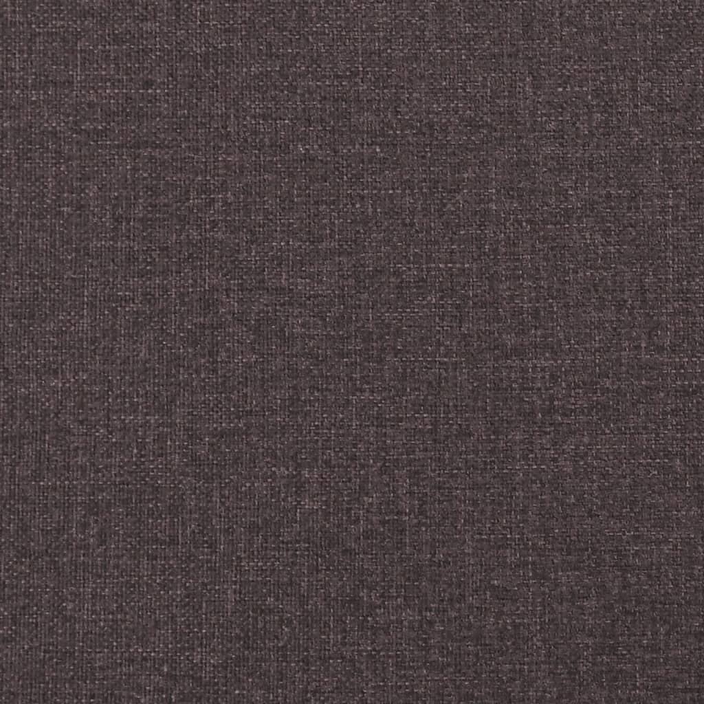 Bed Frame without Mattress Dark Brown 120x190 cm Small Double Fabric