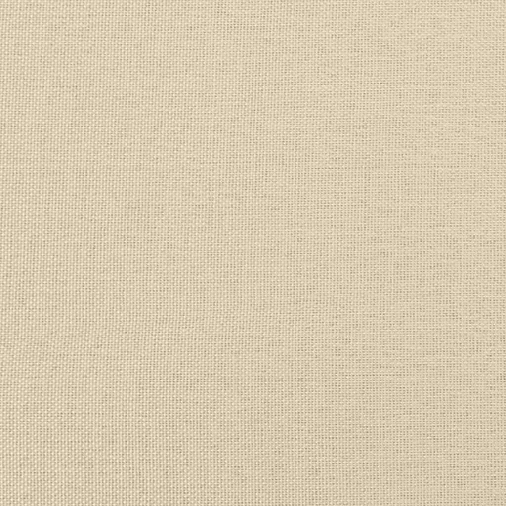 Bed Frame without Mattress Cream 120x190 cm Small Double Fabric