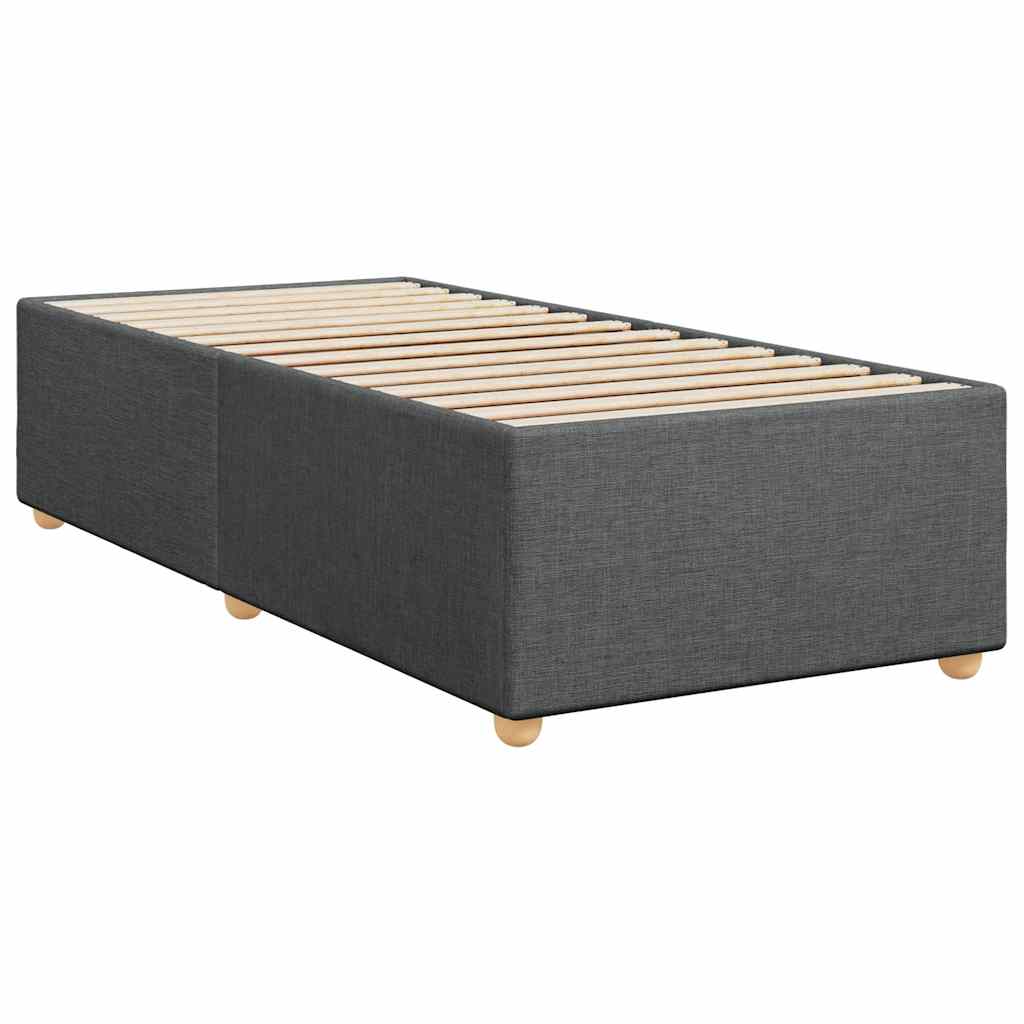 Bed Frame without Mattress Dark Grey Single Fabric