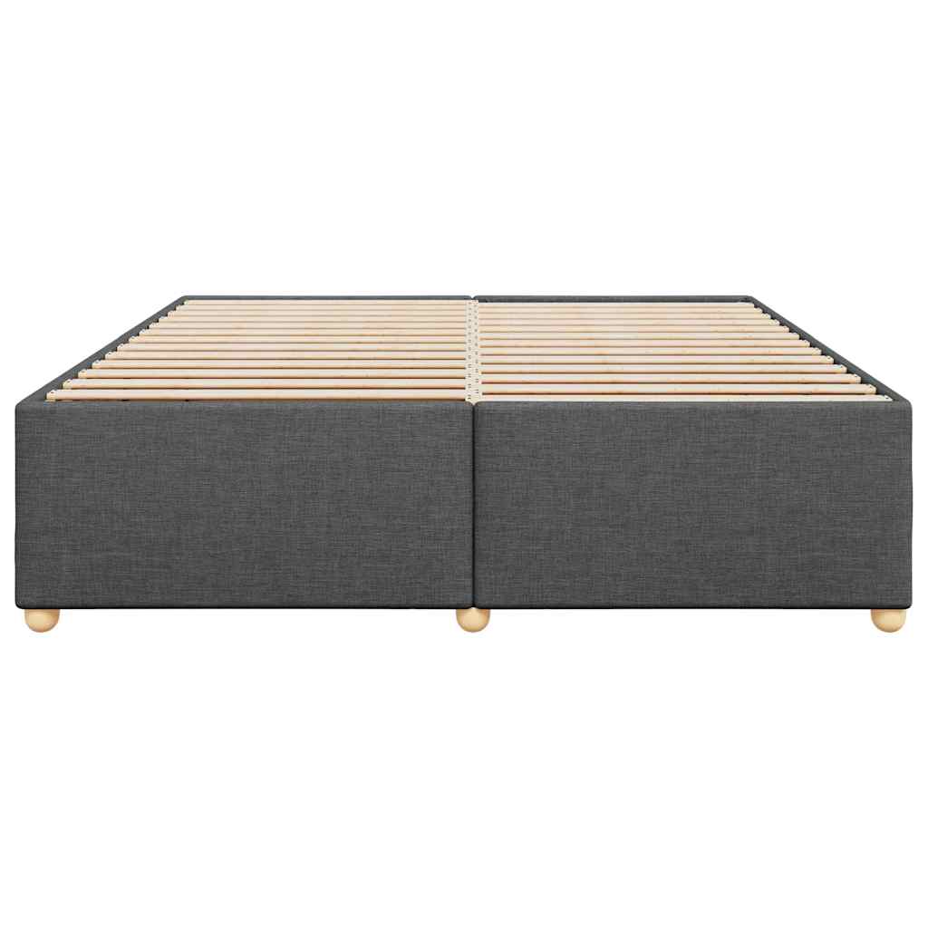 Bed Frame without Mattress Dark Grey Super King Fabric