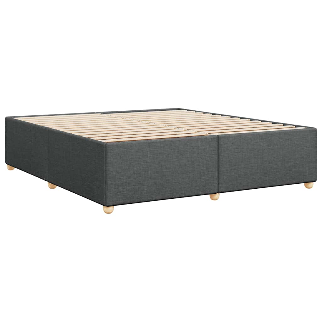 Bed Frame without Mattress Dark Grey Super King Fabric