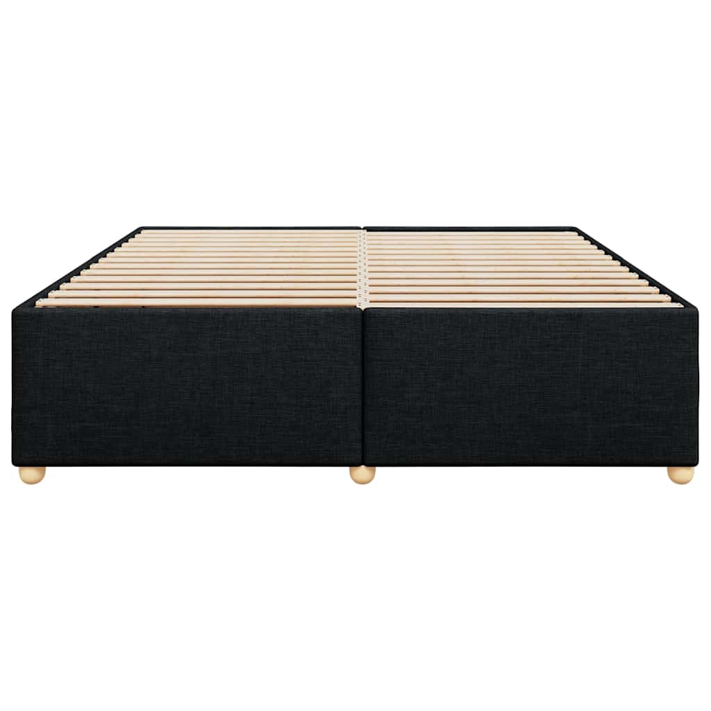 Bed Frame without Mattress Black Super King Fabric