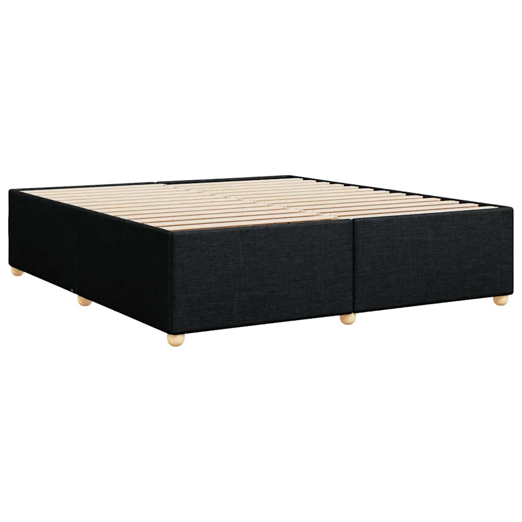 Bed Frame without Mattress Black Super King Fabric