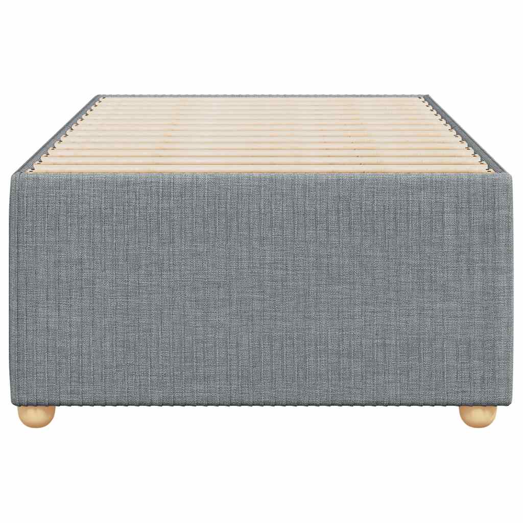 Bed Frame without Mattress Light Grey 90x190 cm Single Fabric