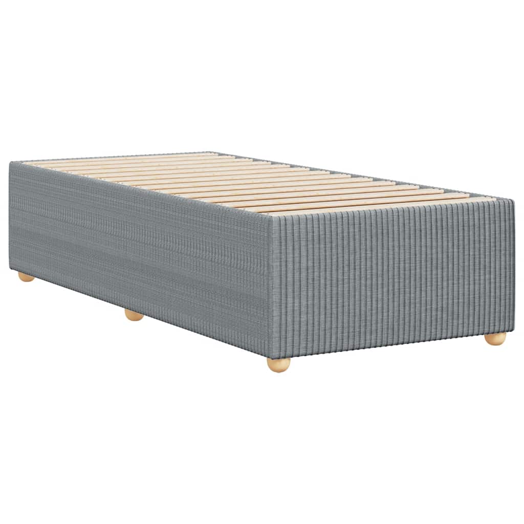Bed Frame without Mattress Light Grey 90x190 cm Single Fabric