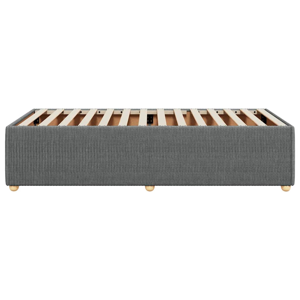 Bed Frame without Mattress Dark Grey 90x190 cm Single Fabric