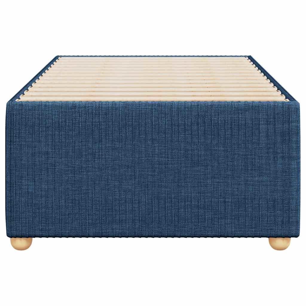 Bed Frame without Mattress Blue 90x190 cm Single Fabric