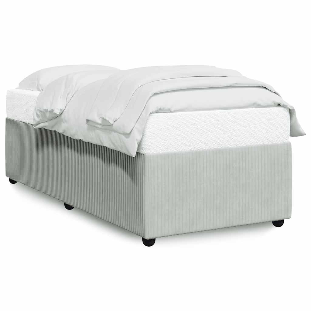 Bed Frame without Mattress Light Grey 80x200 cm Velvet