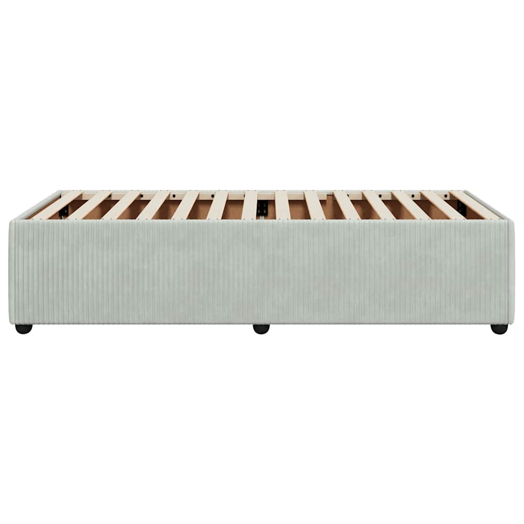 Bed Frame without Mattress Light Grey 80x200 cm Velvet