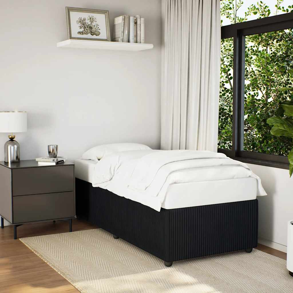 Bed Frame without Mattress Black 80x200 cm Velvet
