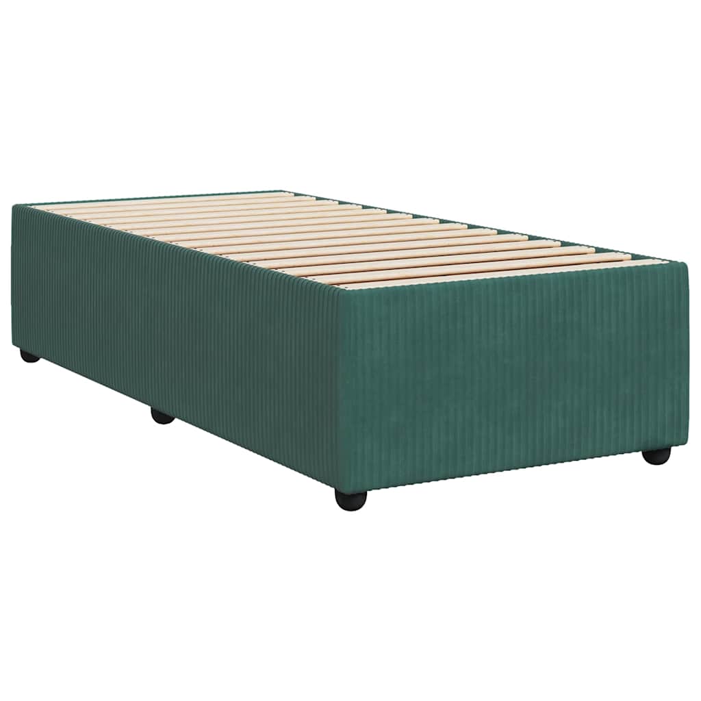 Bed Frame without Mattress Dark Green 80x200 cm Velvet