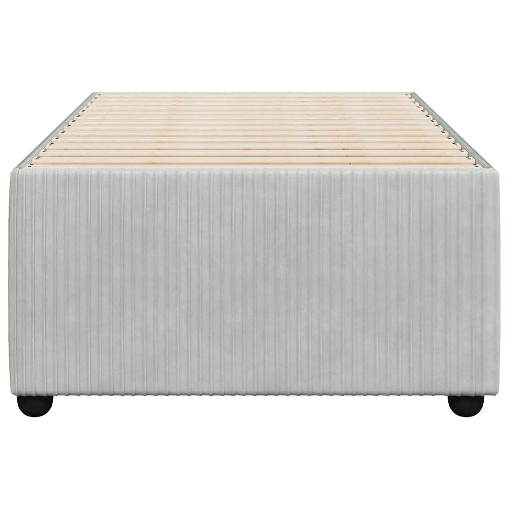 Bed Frame without Mattress Light Grey 90x190 cm Single Velvet