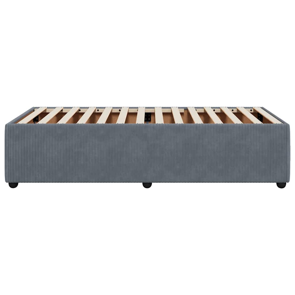 Bed Frame without Mattress Dark Grey 90x190 cm Single Velvet