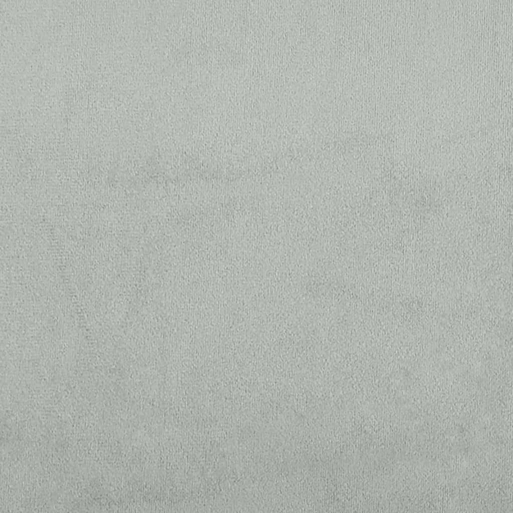 Bed Frame without Mattress Light Grey 90x200 cm Velvet