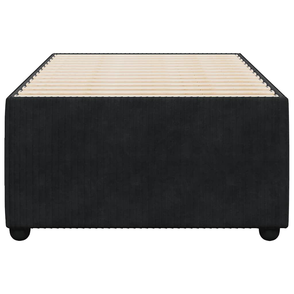 Bed Frame without Mattress Black 90x200 cm Velvet