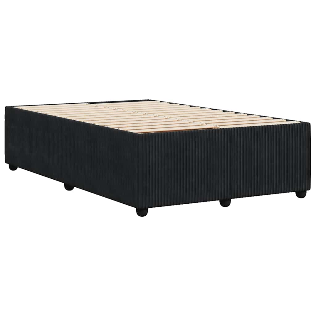 Bed Frame without Mattress Black 120x190 cm Small Double Velvet