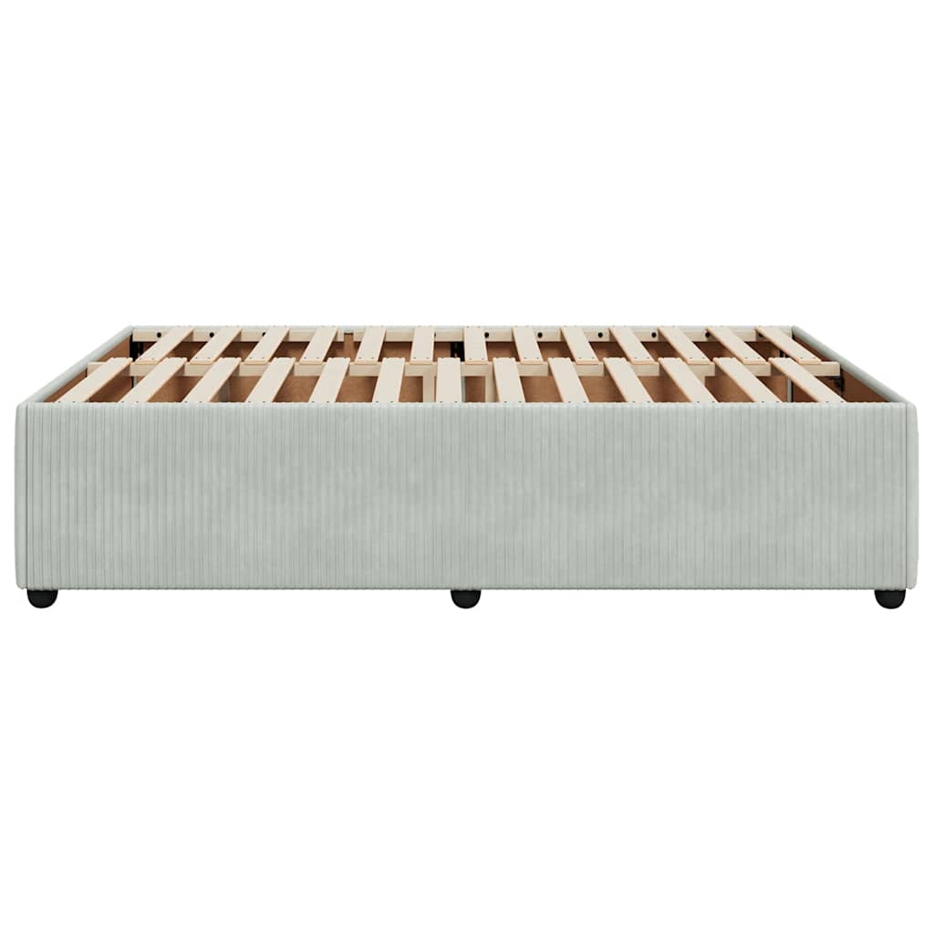 Bed Frame without Mattress Light Grey 140x190 cm Velvet