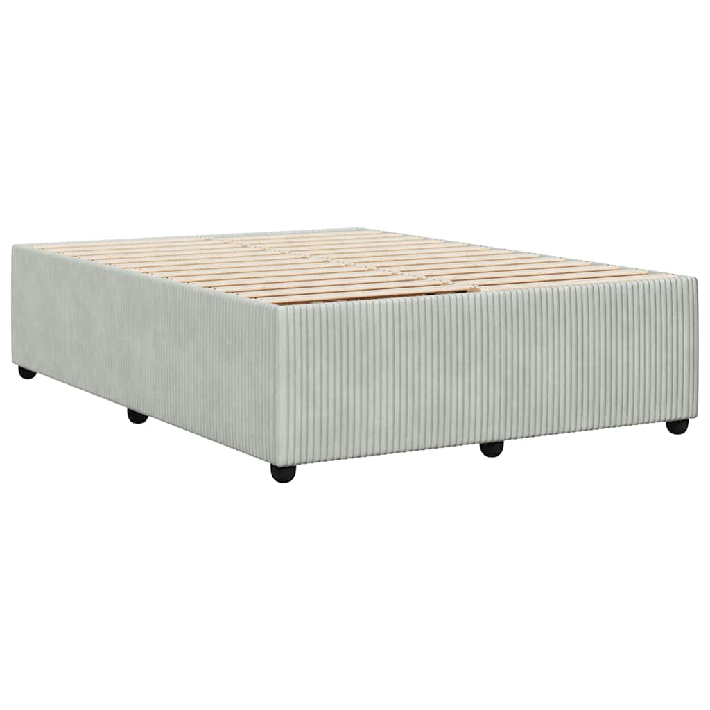 Bed Frame without Mattress Light Grey 140x190 cm Velvet