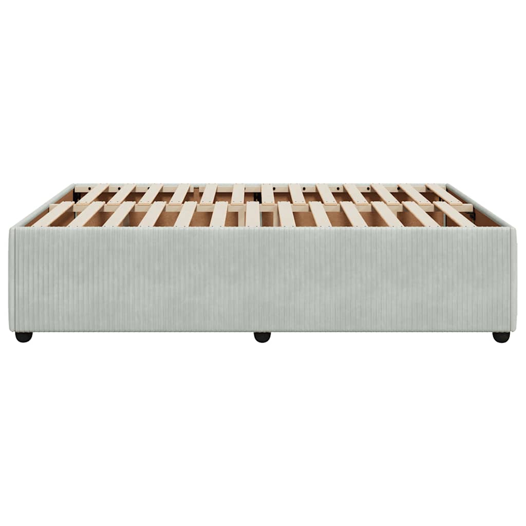 Bed Frame without Mattress Light Grey 140x200 cm Velvet