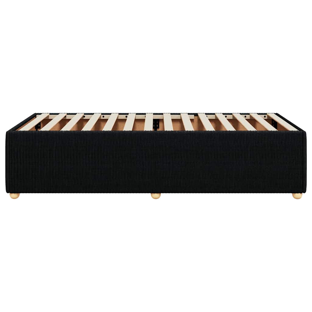 Bed Frame without Mattress Black Single Fabric
