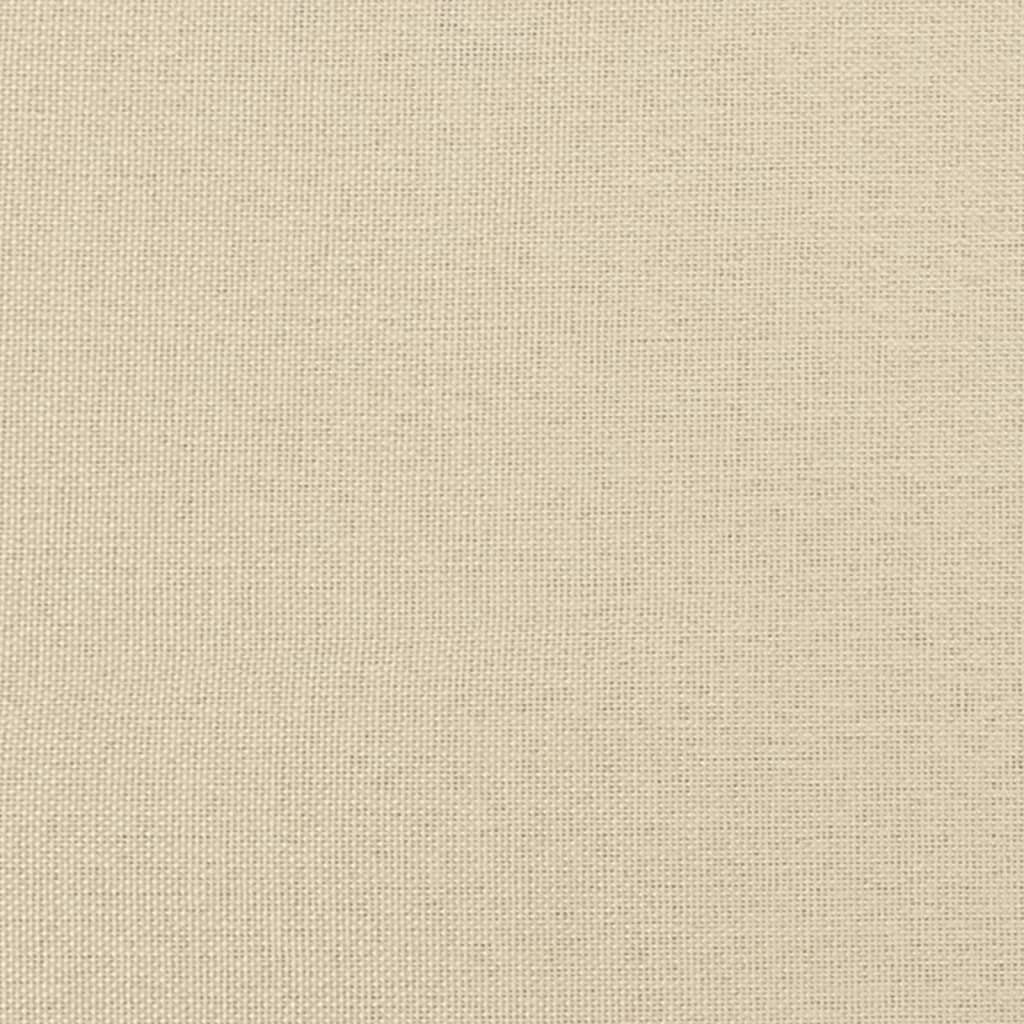 Box Spring Bed with Mattress Cream 120x200 cm Fabric