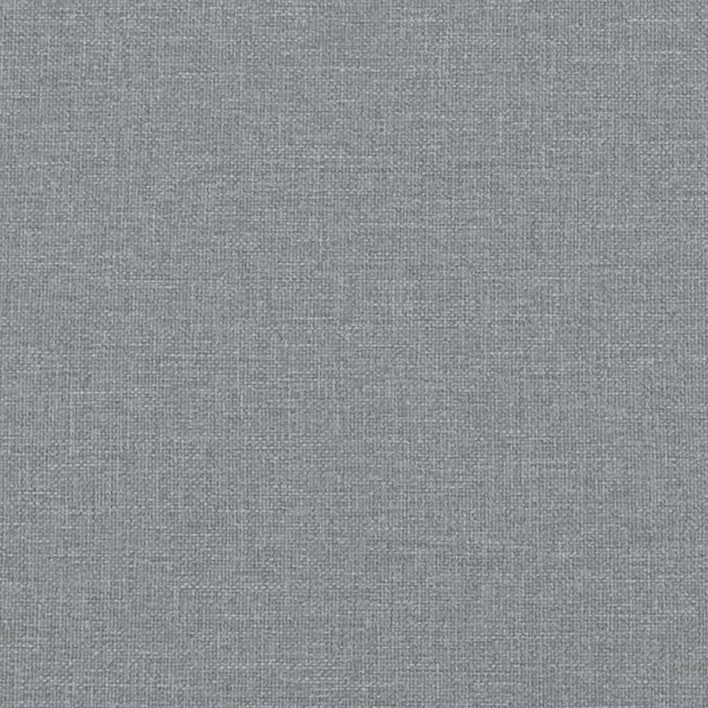 Box Spring Bed with Mattress Light Grey 140x200 cm Fabric