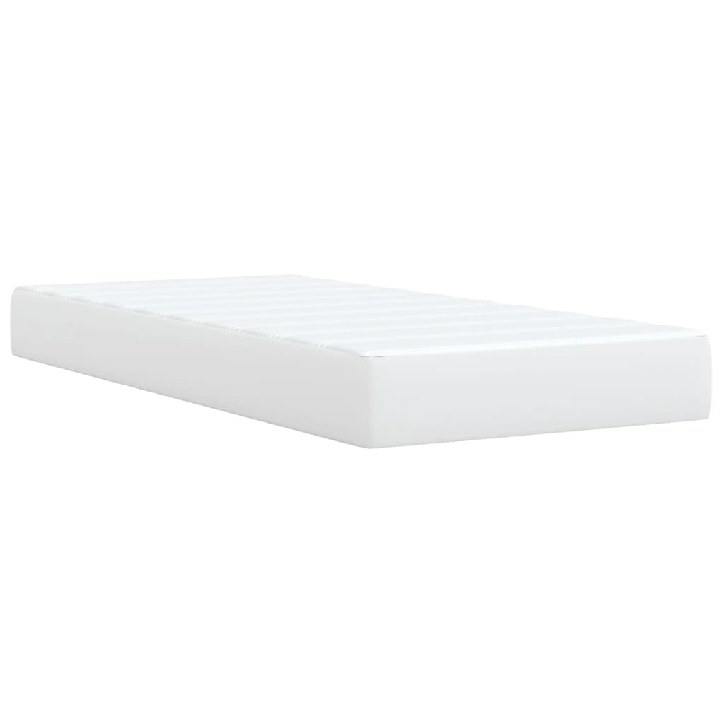 Box Spring Bed with Mattress White 80x200 cm Faux Leather