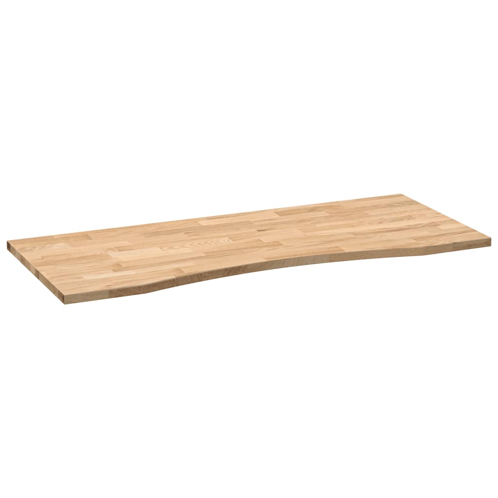 Desk Top Untreated 120x50x2.5 cm Solid Wood Oak Rectangular