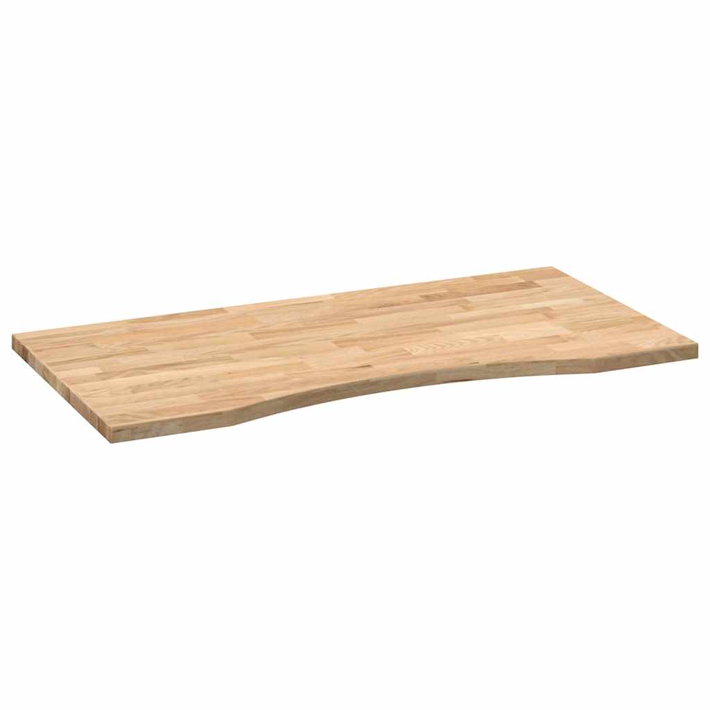 Desk Top Untreated 100x60x2.5 cm Solid Wood Oak Rectangular