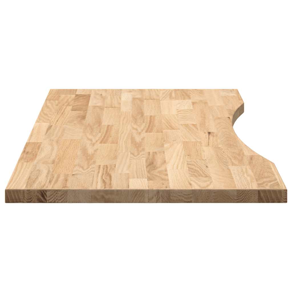Desk Top Untreated 100x60x2.5 cm Solid Wood Oak Rectangular