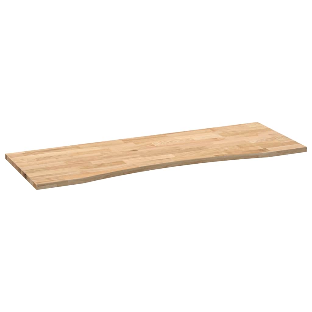 Desk Top Untreated 140x60x2.5 cm Solid Wood Oak Rectangular