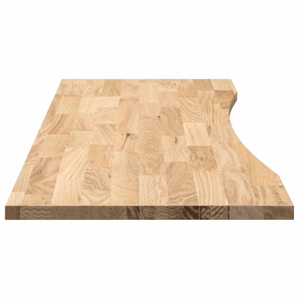 Desk Top Untreated 140x60x2.5 cm Solid Wood Oak Rectangular