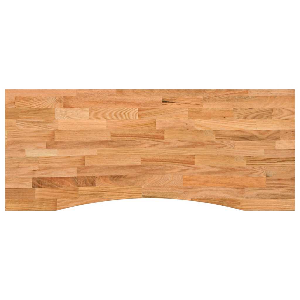 Desk Top Light Brown 120x50x2.5 cm Solid Wood Oak Rectangular