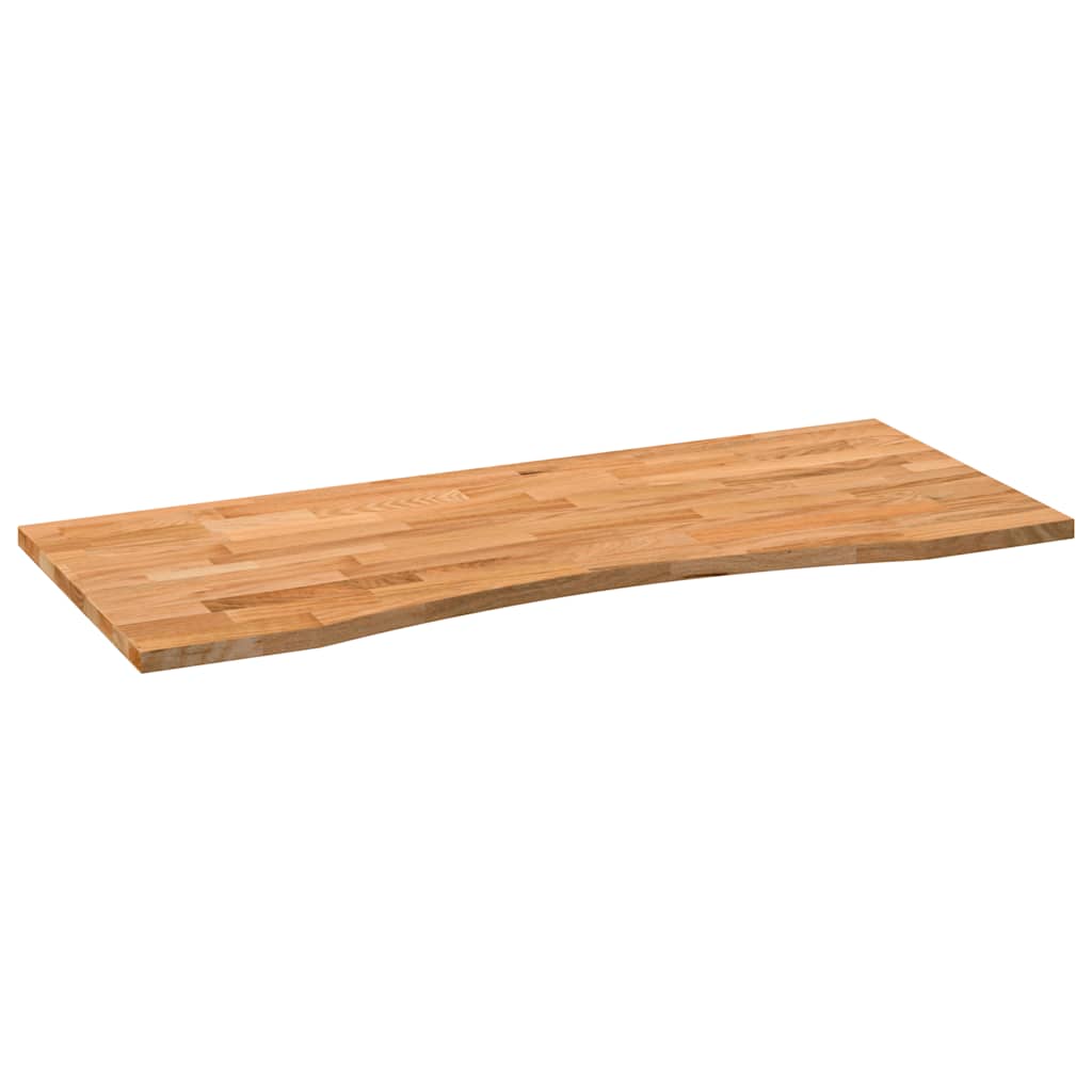Desk Top Light Brown 120x50x2.5 cm Solid Wood Oak Rectangular