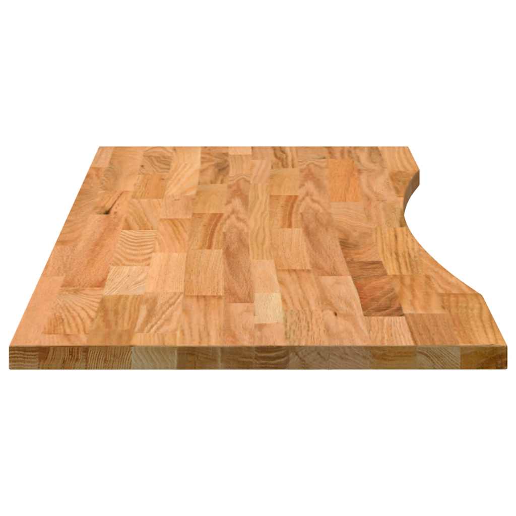 Desk Top Light Brown 120x50x2.5 cm Solid Wood Oak Rectangular