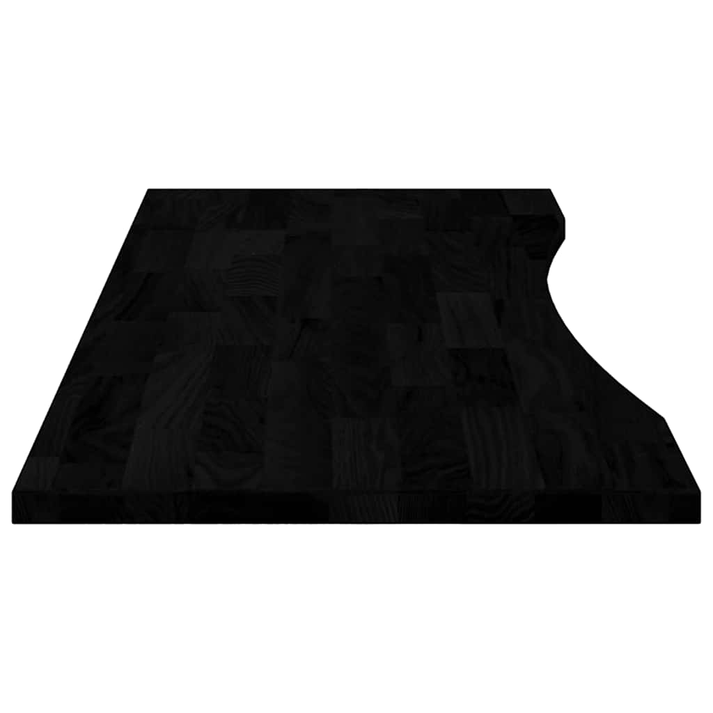 Desk Top Dark Brown 140x60x2.5 cm Solid Wood Oak Rectangular